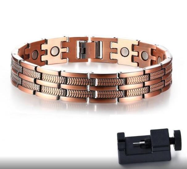 High-quality Red Copper Magnetic Men's Bracelet